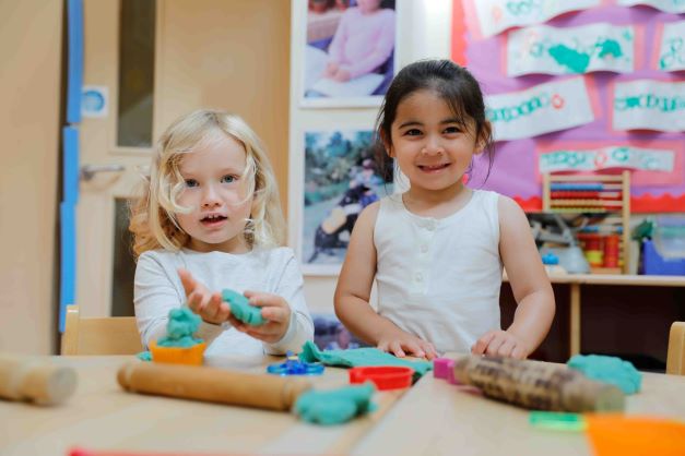 Children doing crafts